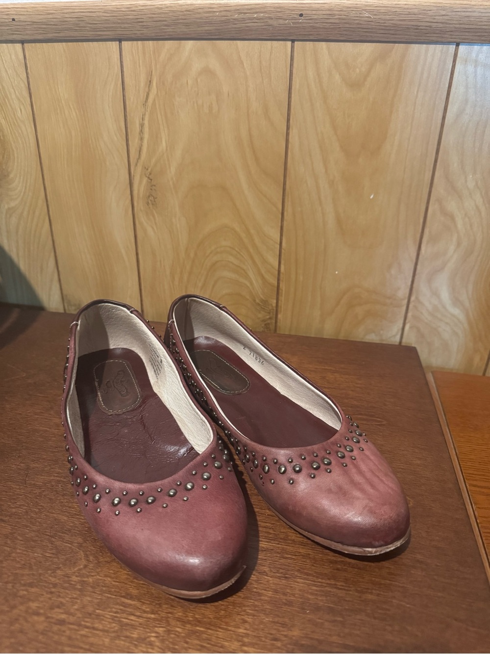 Freebird by Steven Mauve Studded Leather Ballet Flats